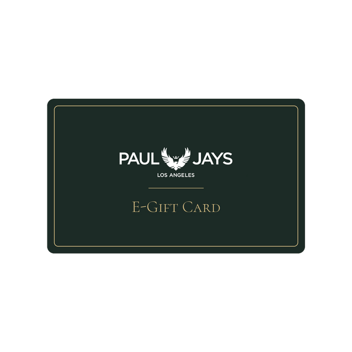 Paul Jays e-gift card on a dark green background