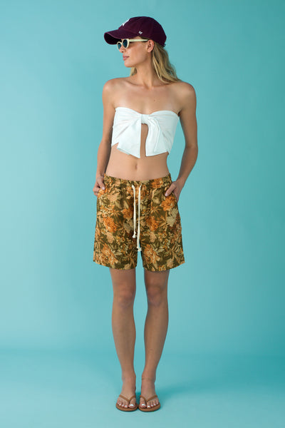 Linen Lounge Short - Botanical Floral