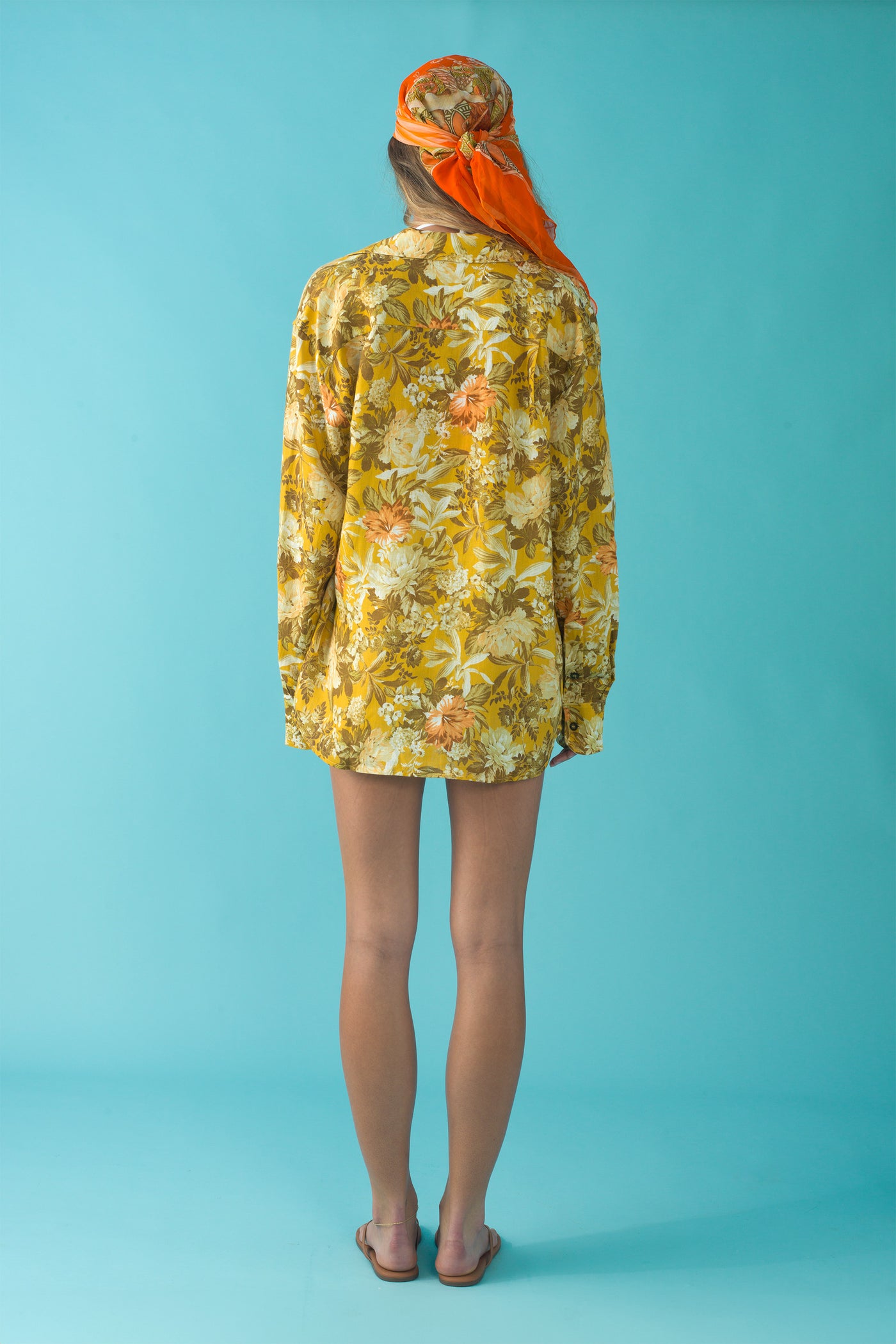 Long Sleeve Lounge Shirt - Botanical Floral