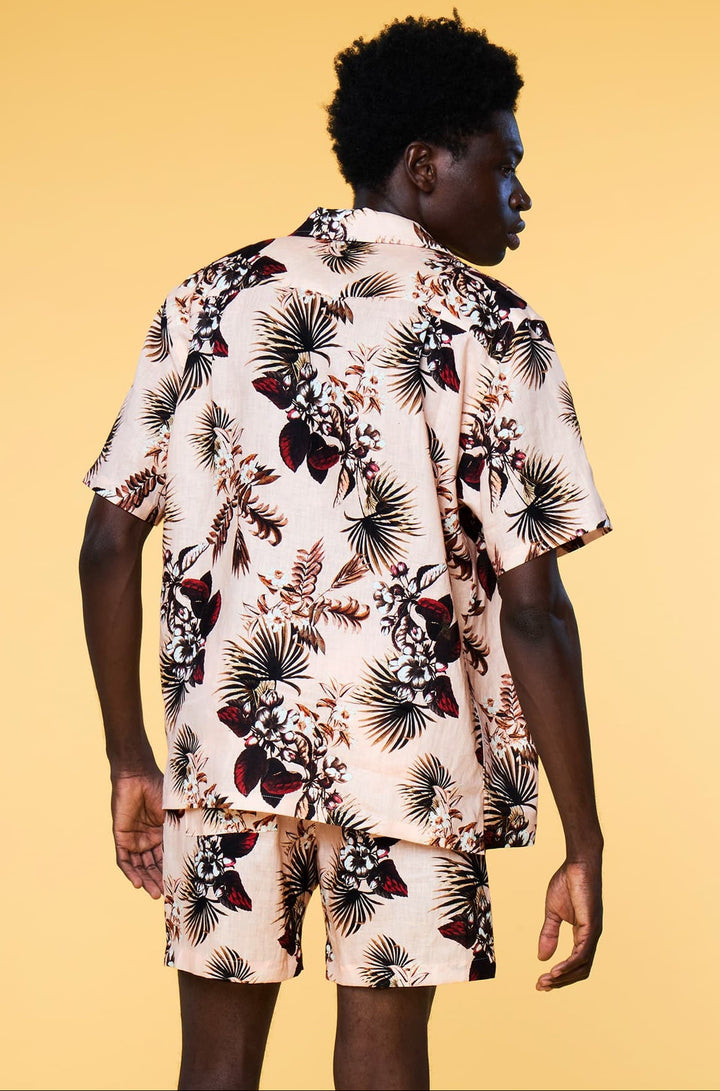 Men’s Linen Set - Pink Hawaiian Short - 4 of 5