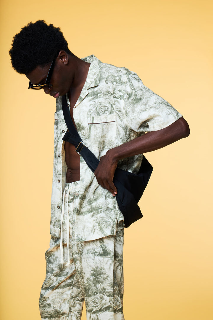 Men’s Green Toile Matching Set in Linen - 2 of 5