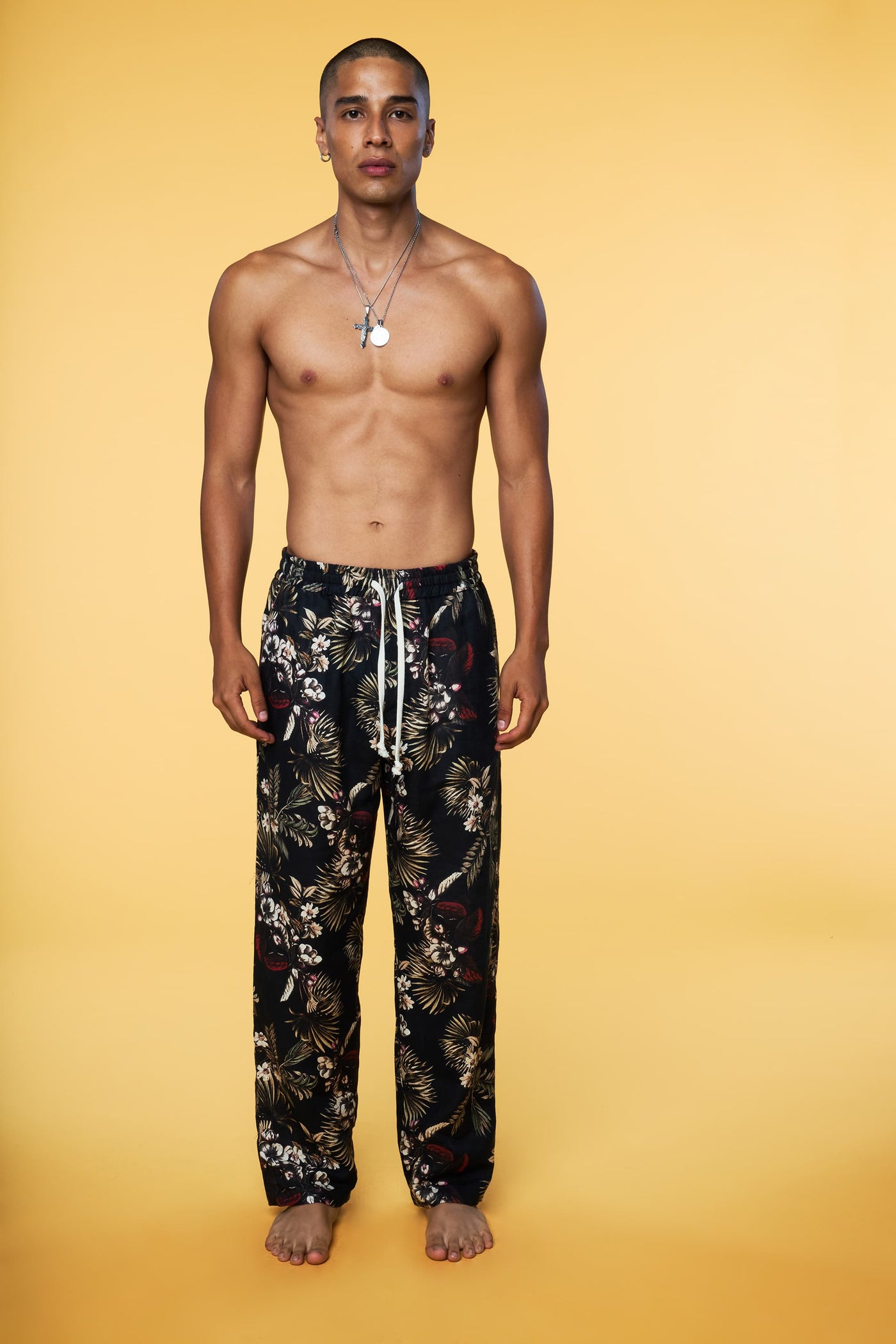 Men’s Pajama Lounge Pant - Black Hawaiian - 4 of 4