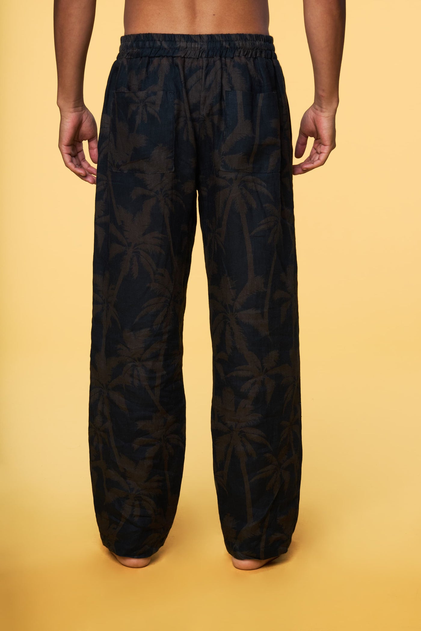 Men’s Pajama Lounge Pant - Black Palm - 4 of 4