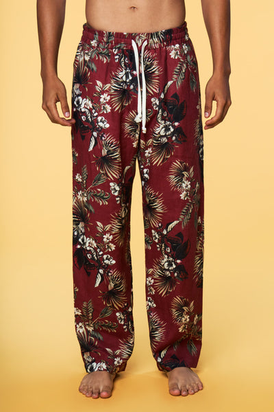 Men’s Pajama Lounge Pant - Red Hawaiian - 1 of 4