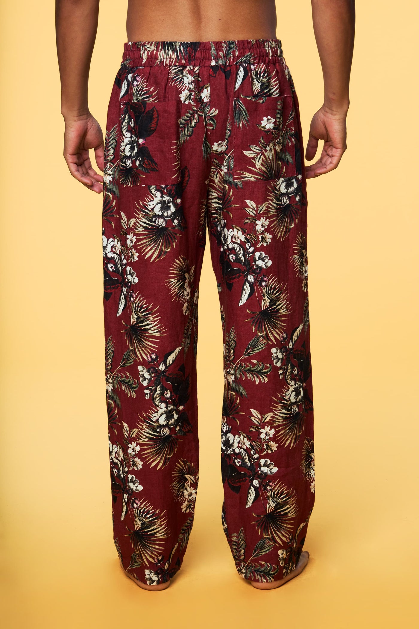 Men’s Pajama Lounge Pant - Red Hawaiian - 3 of 4