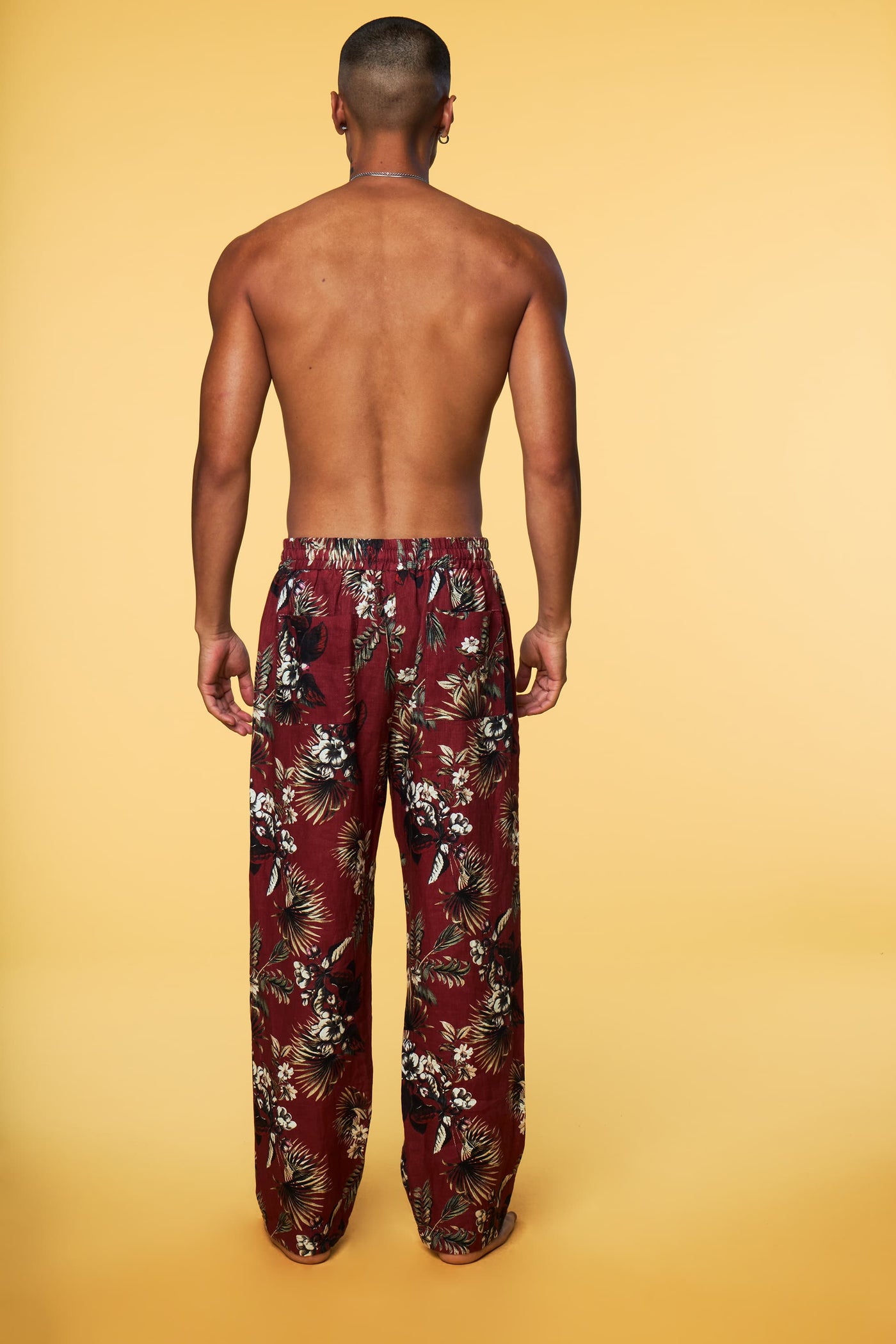 Men’s Pajama Lounge Pant - Red Hawaiian - 4 of 4