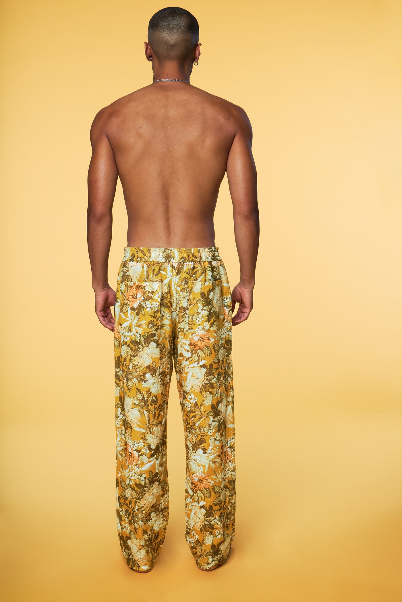 Men’s Pajama Lounge Pant - Yellow Botanical - 3 of 5