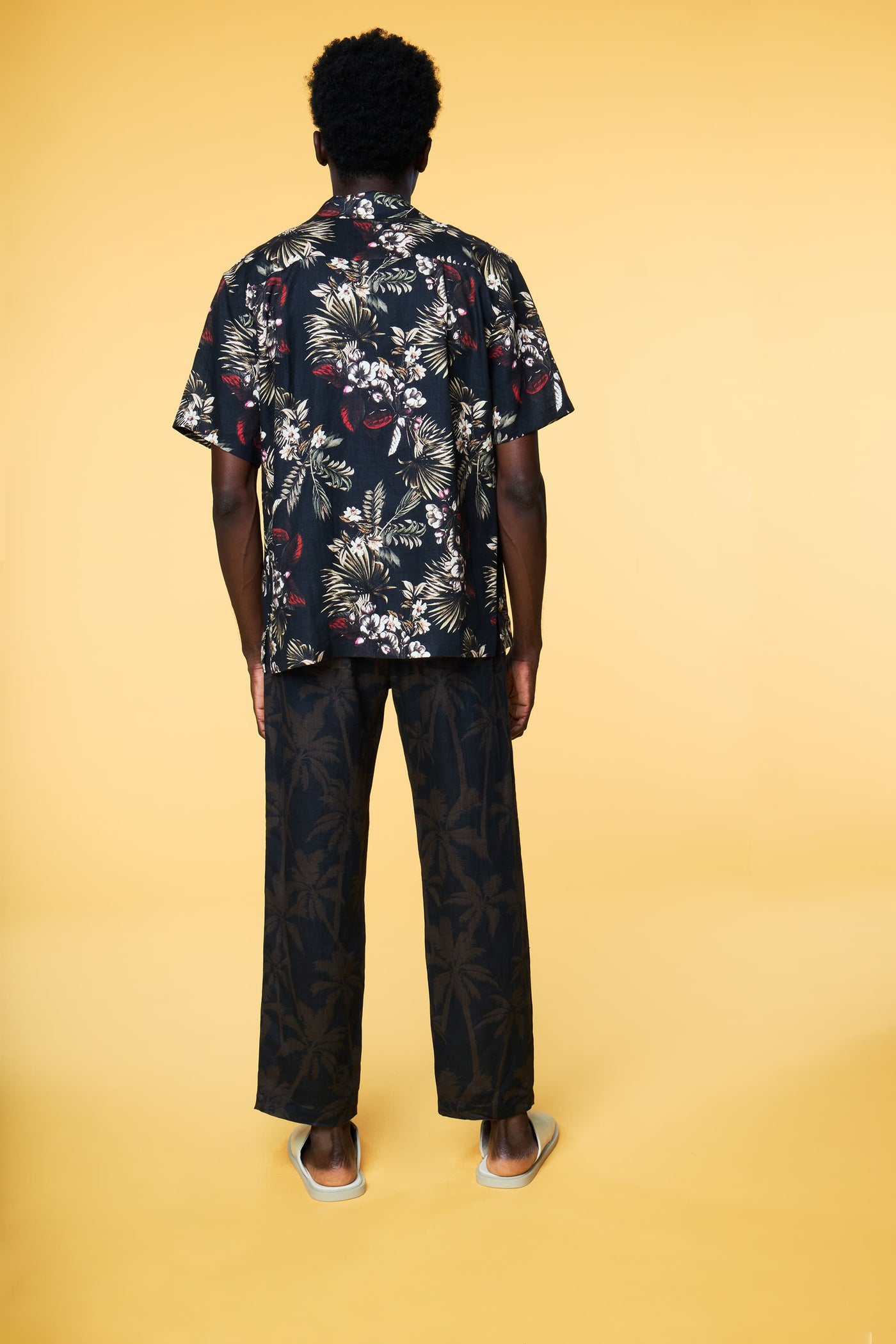 Men’s Pajama Set - Black Hawaiian Black Palm Weekend - 4 of 5
