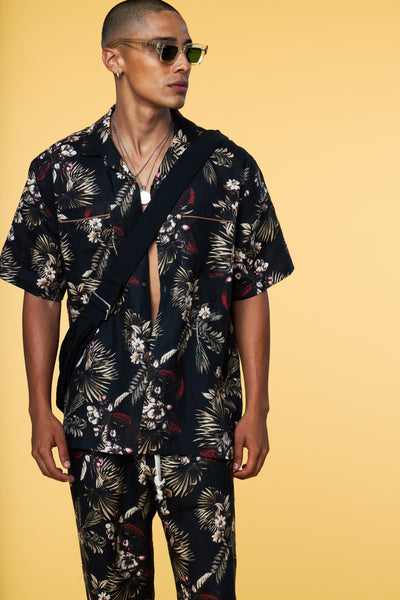 Men’s Pajama Set - Black Hawaiian Weekend - 4 of 4