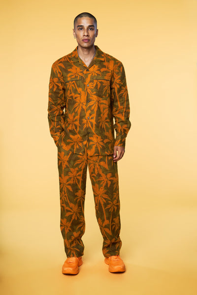 Men’s Pajama Set - Orange Palm Long - 5 of 5