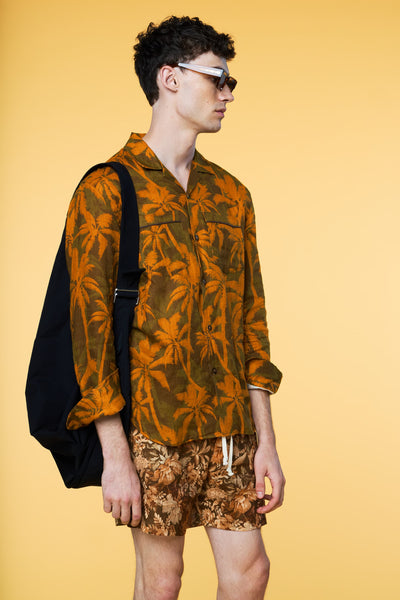 Men’s Pajama Set - Orange Palm Olive Botanical Combo - 2 of 5