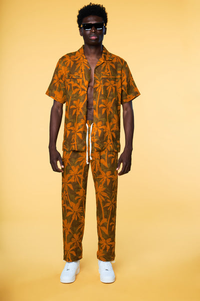 Men’s Pajama Set - Orange Palm Weekend - 5 of 5