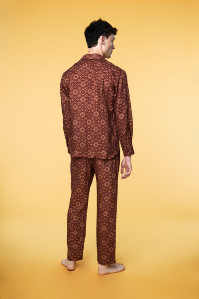 Men’s Pajama Set - Red Foulard Long - 4 of 5