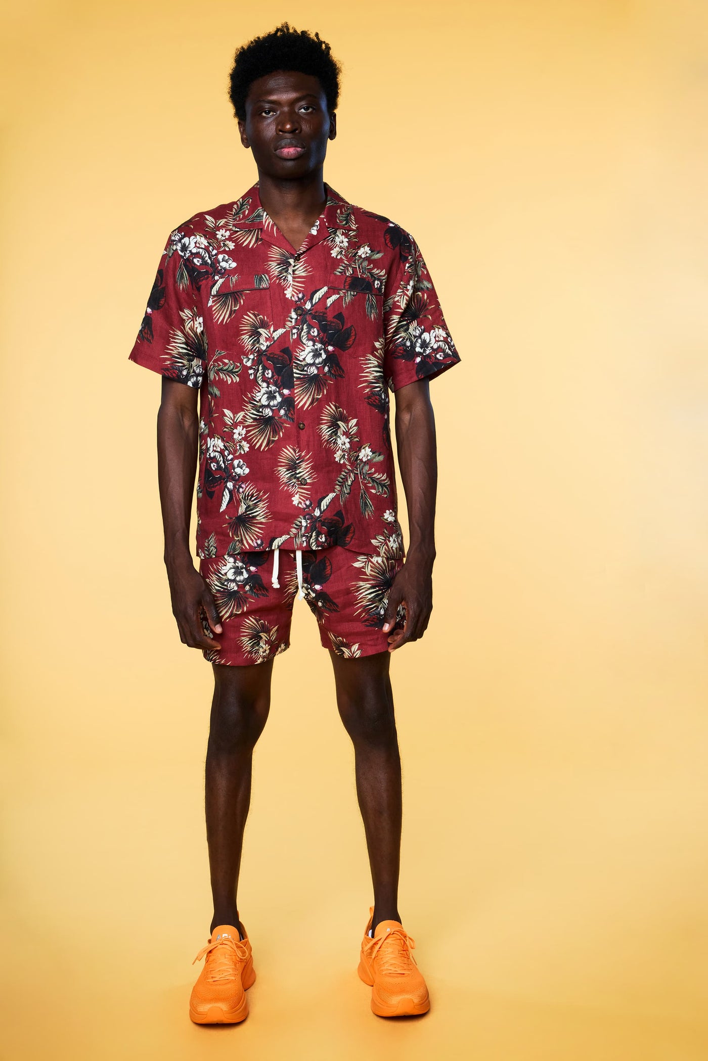 Men’s Pajama Set - Red Hawaiian Short - 5 of 5
