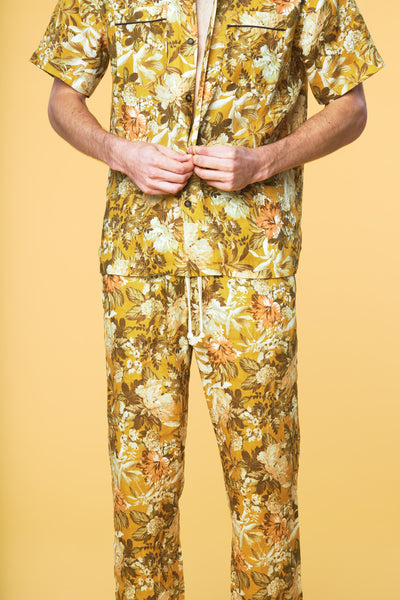 Men’s Pajama Set - Yellow Botanical Weekend - 5 of 5